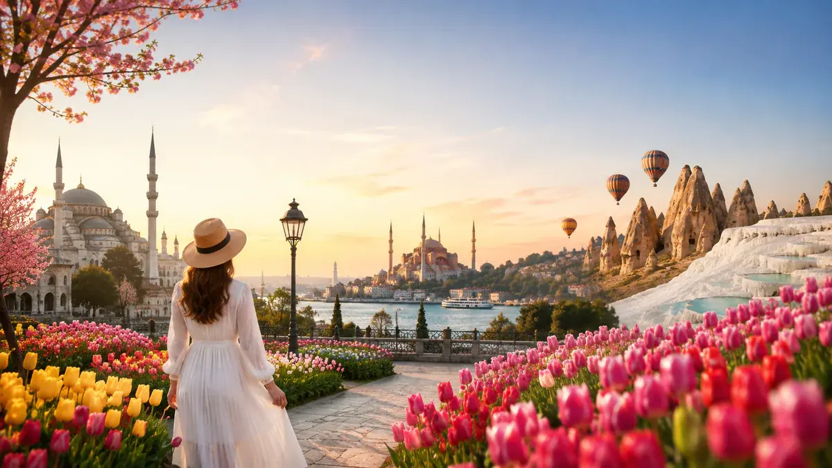 Ilustrasi paket Turkiye Tulip Festival 10 Hari